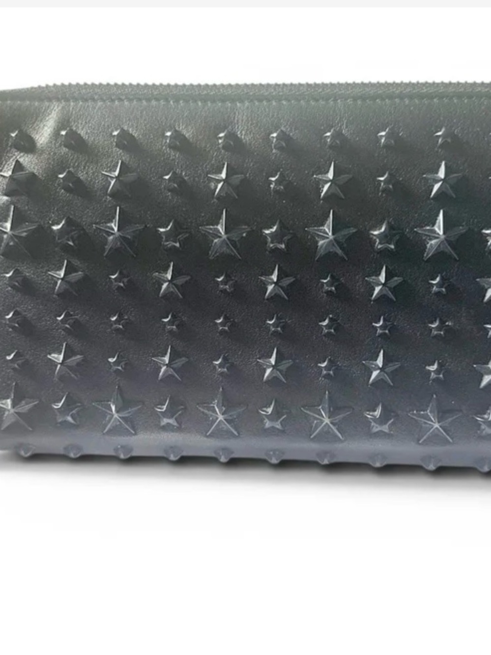Jimmy Choo Navy Star-Studded Leather Clutch